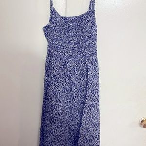 Shoulder strap blue/white floral dress size XL